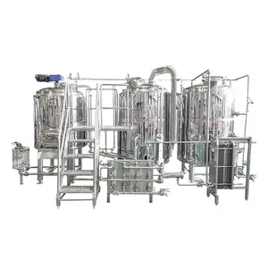 600L 6HL 5BBL Mirror SUS304 direct fire heating manual Three vessel craft beer micro brewery equipment