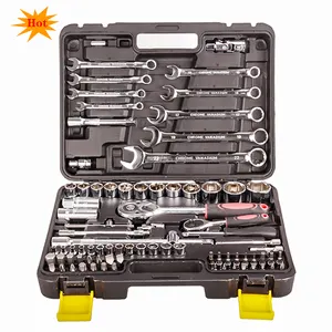 YIZHE Supplier Wholesale Combination Auto Car Repair Tool 82pcs Wrenches and Sockets Tool Kit Set Hardware Tools