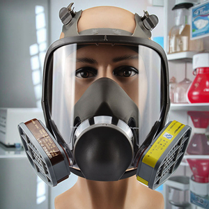 Khuyến Mại Cửa Sổ Lớn Lọc Đôi Tank <span class=keywords><strong>Gas</strong></span> Mặt Nạ 6800 Đầy Đủ Mặt Bảo Vệ Khí Mặt Nạ - Product Image 1