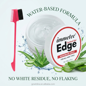 Gel Fijador de Cabello de Marca Propia con Cepillo, Fijación Máxima de 24 Horas, Cera para Peinar Cabello <span class=keywords><strong>Afro</strong></span> 4C, Fijador de Bordes a Base de Agua, 150g - Product Image 2