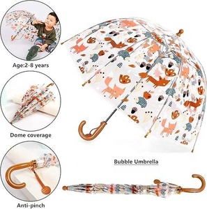 Ombrello per attività artistica per bambini 6k Design automatico dritto trasparente dipingilo da te animali della foresta che disegnano modello regalo - Product Image 2