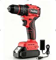 Perceuse électrique sans balais 21V, 1400 tr/min, 2 vitesses, lumière LED, mandrin 0,8-10mm, 1 chargeur et 1 batterie pour la vente en gros d'outils de bricolage