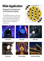 Premium IR 350W 2824 5-in-1 RGBCW COB LED-Array mit Hohem CRI 95 für Professionelle TV-Studio- und Videoproduktionsbeleuchtung