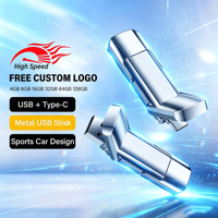 Unidad Flash USB 2.0 OTG Tipo C de Metal con Diseño de Rotación de 360 Grados - Pendrive de Doble Interfaz