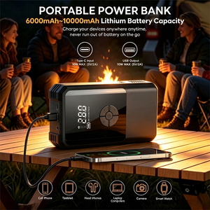 <span class=keywords><strong>Arrancador</strong></span> de Coches Portátil OEM&ODM de 12V con Batería de 6000mAh, Power Bank y Bomba de Aire - Product Image 4