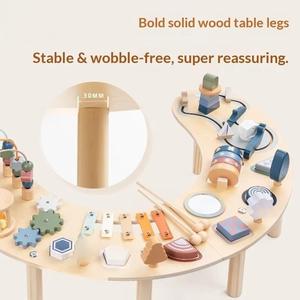 Table de jeu sensoriel en bois Montessori personnalisée pour enfants, centre d'activités pour bébés, jouets éducatifs pour enfants, garçons et filles - Product Image 4