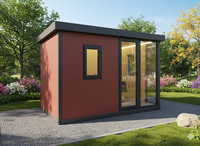Maison modulaire multifonctionnelle en bois, studio/maison d'hôtes de jardin, unité de vie extérieure moderne et durable, salon