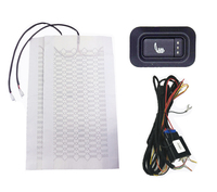 Ensemble de chauffe-sièges de voiture 12V double coussin chauffant universel en fibre de carbone avec mini interrupteur à 3 niveaux pour voitures