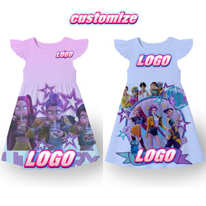 Disfraces de K-<span class=keywords><strong>Pop</strong></span> Demon Hunters en Oferta, Mira, Rumi, Zoy, Ropa de Dibujos Animados, Vestido de Princesa Estampado para Actuaciones - Product Image 4