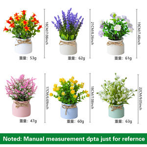 6 pièces de plantes artificielles en pot vert, petites plantes artificielles en pot, mini plantes avec pot pour la décoration de la <span class=keywords><strong>maison</strong></span>, du bureau, de la table - Product Image 4