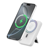 C1038 Chargeur portable magnétique sans fil 10000mAh avec écran LED, support pliable, batterie externe Type-C PD 20W