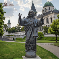 Statue grandeur nature de Jésus-Christ Décoration d'église Sculpture religieuse catholique Statue de Jésus en bronze