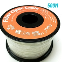 Cable de caída óptica para interiores G657A2 Ftth de alta calidad Instalación invisible de fibra óptica desnuda transparente de 1 núcleo