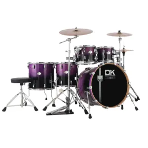 Birch wood shell high quality musical instrument professional two floor toms drum set