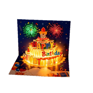 Biglietto d'<span class=keywords><strong>Auguri</strong></span> Pop-up 3D con Torta, Musica e Luci, Controllo Magnetico, Carta Stereoscopica Luminosa Premium per <span class=keywords><strong>Buon</strong></span> <span class=keywords><strong>Compleanno</strong></span> - Product Image 4