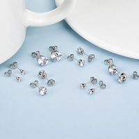 Boucles d'oreilles classiques minimalistes en acier inoxydable plaqué or 18 carats, hypoallergéniques, accessoires haut de gamme pour femmes, usine Kaishee
