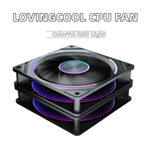 Lovingocool 100% Nhà Máy Nguồn Tùy Chỉnh Argb RGB Logo 12Cm Đồng Quạt Làm Mát Cho Máy Tính Trường Hợp <span class=keywords><strong>CPU</strong></span> Bộ Vi Xử Lý PC Người Hâm Mộ & Làm Mát - Product Image 2