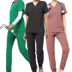 Divise Ospedaliere Traspiranti in Spandex di Alta Qualità, Set di Uniformi per Infermieri, Produzione OEM all'Ingrosso, Divise da <span class=keywords><strong>Medico</strong></span> Stampate per Donne - Product Image 1