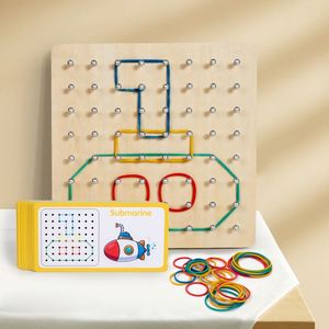 Geoboard de Madera para Niños, Juguete Educativo STEM Montessori, Educación Matemática Gráfica, Regalos Creativos para Niños y Niñas - Product Image 2