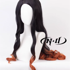 <span class=keywords><strong>Perruque</strong></span> de cosplay Kamado <span class=keywords><strong>Nezuko</strong></span> pour femmes, prix d'usine, anime Kimetsu No Yaiba, courte, ondulée, résistante à la chaleur, densité 130%, maille rose - Product Image 1