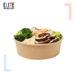 Lokyo dùng một lần tùy chỉnh in cốc giấy container salad Poke Bát giấy kraft có nắp - Product Image 2