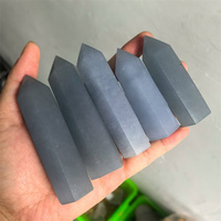 Points de baguette de cristaux de qualité supérieure pierres de guérison tour de cristal d'angélite bleue naturelle pour la décoration