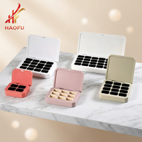 Nouvelle boîte d'emballage pliable en plastique PP à 4/6/9/12/16/24 compartiments pour palette de maquillage magnétique vide, vernis à ongles, fards à paupières