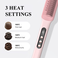 Peigne Électrique Mixte en Gros, Brosse Lissante Antistatique à Vapeur