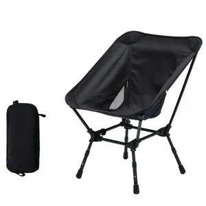 Sedia da esterno portatile pieghevole leggera Moon sedie da campeggio borsa da trasporto in metallo personalizzata sedia da pesca moderna da spiaggia in alluminio