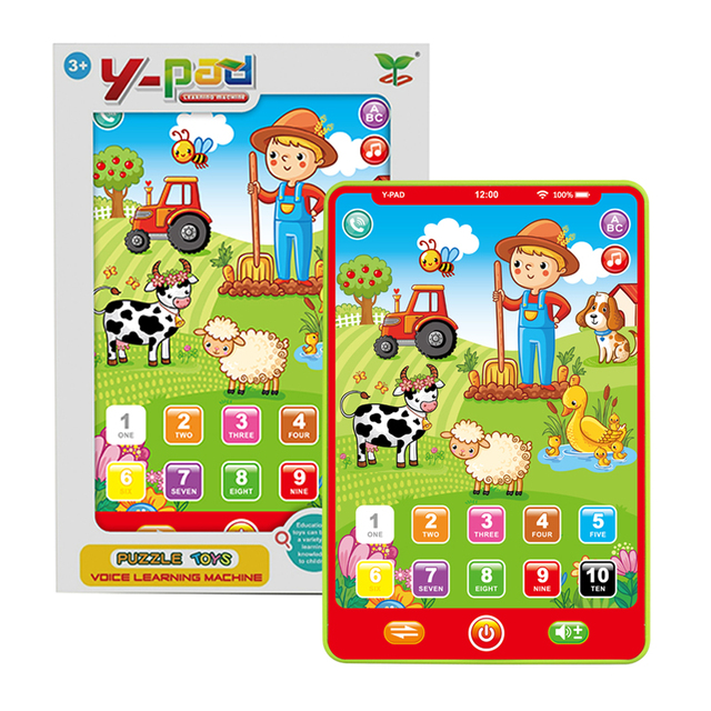 7 Inch ABS Plastic LED Screen Tablet Learning Laptop Machine Farm Pad Toy for Kids