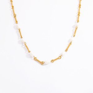 Freshwater Pearl <b>Bracelet</b> <b>Set</b> Stainless Steel 18K Gold Plated Beaded Adjustable For Gift - Product Image 5