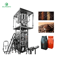 Machine d'emballage avec valve de dégazage pour grains de café, machine d'emballage de sachets à quatre soudures, machine VFFS avec valve unidirectionnelle