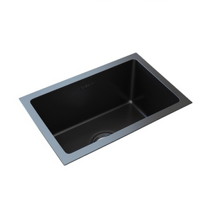 Fregadero de Cocina de Acero Inoxidable Negro, de un Solo Tazón, para Instalar Bajo Encimera, Acabado Mate, Diseño Contemporáneo, Fácil de Limpiar - Product Image 1