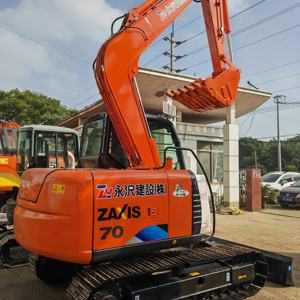 Excavatrice d'occasion Hitachi ZX70 Mini-pelle sur chenilles 7 tonnes d'occasion ZX60 ZX65 ZX75 avec composant central Pompe à moteur en vente bon marché - Product Image 1