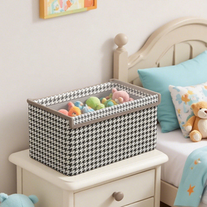 Hộp lưu trữ có thể gập lại với nắp trong suốt với khung kim loại-tổ chức quần áo chống bụi cho tủ quần áo, quần & Lưu trữ tại nhà - Product Image 2