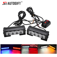 Blitzlicht mit 4 oder 6 LEDs, Auto-Warnleuchte, Notfall-Blinklicht, Signallampe, LED-Rundumleuchte 12V-24V für PKW, LKW, SUV