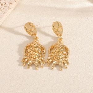 Jingciren Boutique Hip-hop metal exaggerated wind earrings clown design earrings manufacturers cross-border wholesale jewelry - Product Image 4