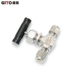 Single-Handle Stainless Steel 3000PSI Compression Fitting NI Integrated <b>Valve</b> Cap Forged Gas <b>Needle</b> <b>Valve</b> for Water Media - Product Image 3