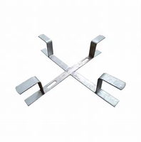 Support de câble en aluminium en forme de croix argenté pour montage sur poteau, clip de gestion de câbles, organisateur de cordons, suspension pour pièces de télécommunications