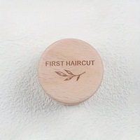 Boîte à dents de lait ronde en bois pour bébés et jeunes enfants (0-3 ans) – Cadeau de naissance/anniversaire