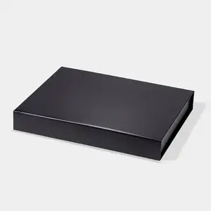 Tapas magnéticas poco profundas negras, caja de embalaje de regalo, venta al por mayor para regalo de negocios