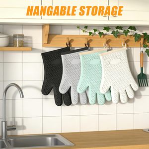 Non-Slip <b>Silicone</b> Oven Mitts with Soft Cotton Lining - Product Image 6