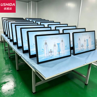 Pantalla Táctil LCD Digital Android 4K de 43, 49 y 55 Pulgadas, Montada en la Pared, para Publicidad en Centros Comerciales y Tiendas Minoristas