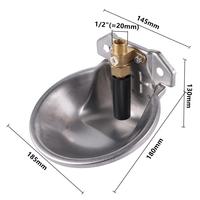 Bebedero Automático de Acero Inoxidable para Animales, Tazón de Agua para Ovejas y Cabras con Válvula de Cobre