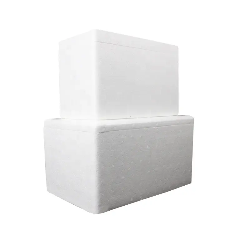 67L strafor soğutucu kutu L540 X W390 X H320 Mm beyaz köpük strafor kutu balık EPS ambalaj ürünler ekstra büyük strafor kutu