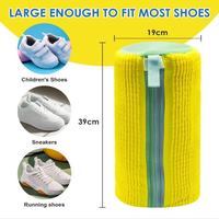 Sac de lavage pour chaussures robuste (lot de 2) avec conception à double compartiment améliorée, sac pour machine à laver et séchoir à baskets