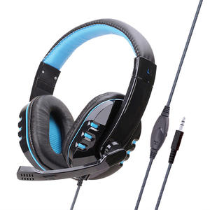 <span class=keywords><strong>Casque</strong></span> d'ordinateur avec micro pour <span class=keywords><strong>Gamer</strong></span> Office <span class=keywords><strong>Audio</strong></span> Universal Double-Hole Internet Cafe Headset - Product Image 1