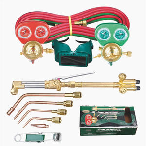 Kit de chalumeau de soudage et de découpe au gaz de type Victor, chalumeau de soudage TIG en acier inoxydable avec une forte capacité, comprend un étui de transport - Product Image 1