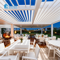 Kit de quincaillerie pour pergola en aluminium Sweet Home, auvent rétractable motorisé à LED pour extérieur, gazebo imperméable