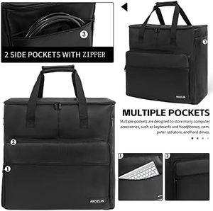 360 Protective Polyester <b>Laptop</b> Shoulder <b>Bag</b> Water-Resistant Carrying Case With Integrated Keyboard Case - Product Image 5